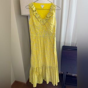 J Crew Floral Yellow Dress